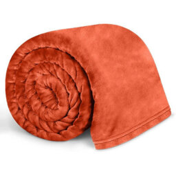 Bedlooms Rust Blanket, Reversible & Lightweight Couch & Bed Throw Blanket, Super King 230X270Cm - thumbnail 1