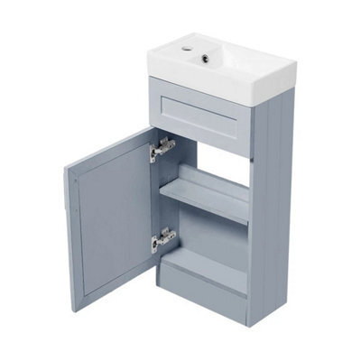 Grey 400mm Bathroom Vanity Unit With Basin Sink Bathroom Storage Cabinet - image 1