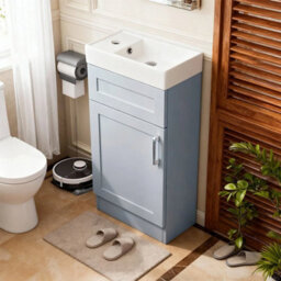 Grey 400mm Bathroom Vanity Unit With Basin Sink Bathroom Storage Cabinet - thumbnail 3
