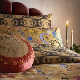 Furn. Ethereal Star Reversible Duvet Set, Double, Gold - thumbnail 2