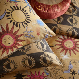 Furn. Ethereal Star Reversible Duvet Set, Double, Gold - thumbnail 3