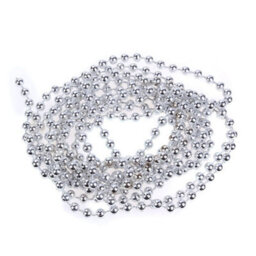 Shatchi Silver Shiny Christmas Bead Chain Metallic Beaded Garland Artificial Pearls Tinsel For Christmas Tree Hanging Decorations - thumbnail 8