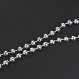 Shatchi Silver Shiny Christmas Bead Chain Metallic Beaded Garland Artificial Pearls Tinsel For Christmas Tree Hanging Decorations - thumbnail 5