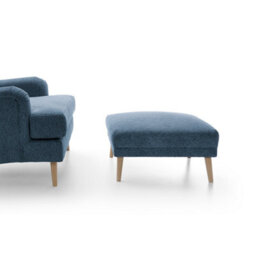 Abakus Direct Harper Collection Footstool In Dark Blue - thumbnail 6