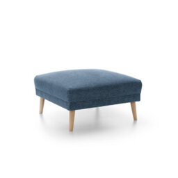 Abakus Direct Harper Collection Footstool In Dark Blue - thumbnail 2