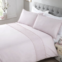 Rapport Home Pom Poms Polycotton Duvet Set With Pillowcase - thumbnail 2