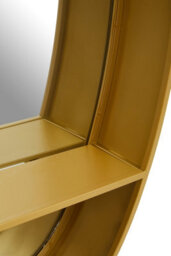 Orsina Avento Gold Oval Wall Mirror - thumbnail 3