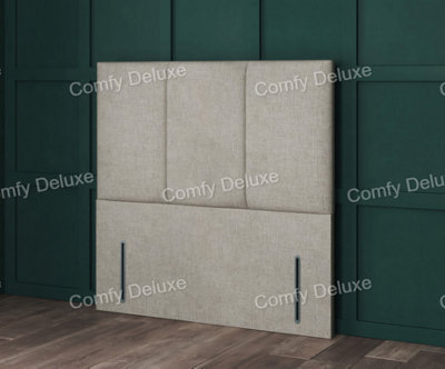 Comfy Deluxe 5Ft Kingsize Grey Linen Sienna Floorstanding 54Inch Headboard - image 1