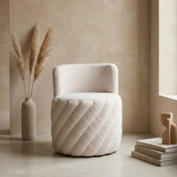 Garden Greatness Alex Swivel Teddy Armchair Fabric - thumbnail 1