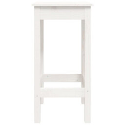 Berkfield Rustic 3 Piece Bar Set White Solid Wood Pine - thumbnail 9