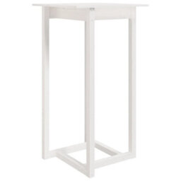 Berkfield Rustic 3 Piece Bar Set White Solid Wood Pine - thumbnail 6