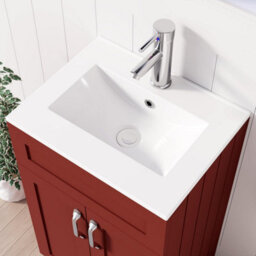 Belofay 500mm Bathroom Vanity Unit With White Ceramic Bathroom Sink With Trap And Waste, No Tap Included(Crawley Terracotta) - thumbnail 6