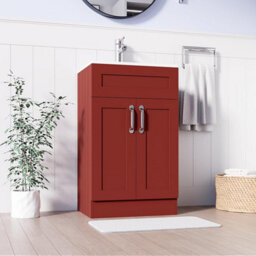 Belofay 500mm Bathroom Vanity Unit With White Ceramic Bathroom Sink With Trap And Waste, No Tap Included(Crawley Terracotta) - thumbnail 2