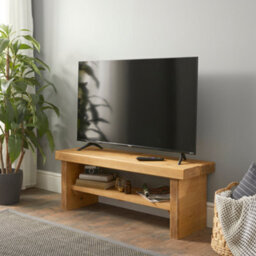 Off the Grain Otg Wooden Tv Unit 120Cm Rustic Tv Stand Cabinet - thumbnail 1