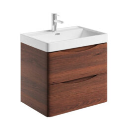 Plum&clay Eden Redwood Wall Hung Vanity Unit With Resin Basin (W)600mm - thumbnail 4
