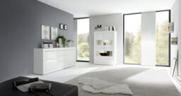 FurniComp LTD Furnicomp Selene Large 2 Door 2 Drawer White Gloss Tv Unit - thumbnail 3