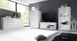 FurniComp LTD Furnicomp Selene Large 2 Door 2 Drawer White Gloss Tv Unit - thumbnail 4