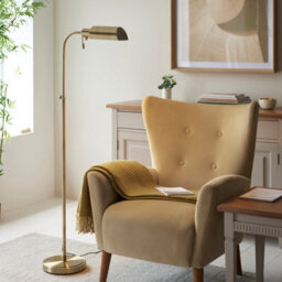 Loops Elegant 2 Pack Adjustable Antique Brass Floor Lamps With Led E27 Bulbs - thumbnail 2