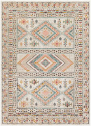 Livabliss Ankara-Vintage Pink Grey Traditional Boho Living Dining Bedroom Rug 200 X 275 Cm Easy Care, Non Shedding - thumbnail 1