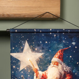 Samuel Alexander 60Cm X 40Cm Battery Operated Light Up St Nick Fabric Hanging Christmas Banner - thumbnail 5