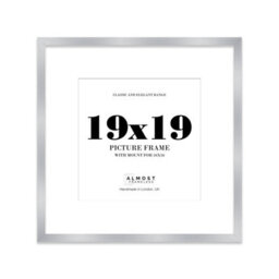 "19X19"" Silver Picture Frame - 19X19"" Square Frame With 16X16"" Mount For 19X19""/16X16"" Pictures Classic Style Wall Art, 1 Pack" - thumbnail 1