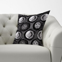Warren Reed Designer Black White Moon And Sun Cushions 60Cm X 60Cm - thumbnail 2