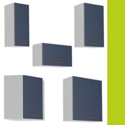 Impact Furniture Corner Kitchen Cabinets Set Complete 11 Units L Shaped 250 X 200Cm Dark Navy Blue Cupboards Diy Nora - thumbnail 6