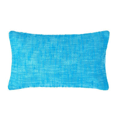 Homescapes Nirvana Cotton Teal Rectangular Cushion Cover, 30 X 50 Cm - image 1