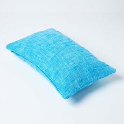 Homescapes Nirvana Cotton Teal Rectangular Cushion Cover, 30 X 50 Cm - thumbnail 3