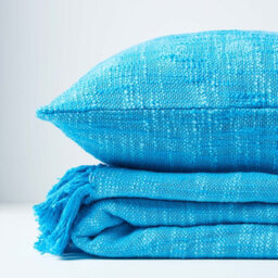 Homescapes Nirvana Cotton Teal Rectangular Cushion Cover, 30 X 50 Cm - thumbnail 5