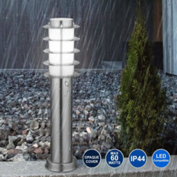 Long Life Lamps Company Modern Outdoor Bollard Light Stainless Steel Opaque Diffuser Zlc316K - thumbnail 3