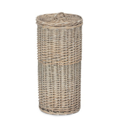 Red Hamper H200 Grey Wash Round 3 Toilet Roll Holder - image 1