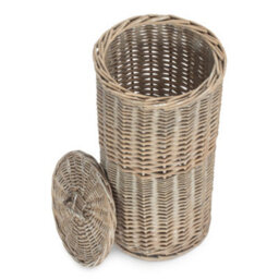 Red Hamper H200 Grey Wash Round 3 Toilet Roll Holder - thumbnail 2