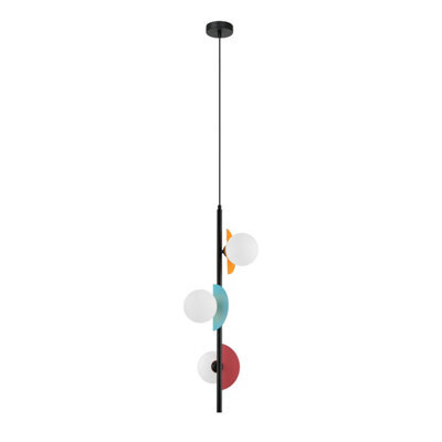 Luminosa Lighting Luminosa Nauti Pendant Ceiling Light Blue, Orange, Pink 3Xg9 - image 1
