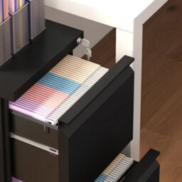 Vinsetto Steel File Cabinet With Lock Hanging Bar For Letter A4 Legal, Black - thumbnail 9