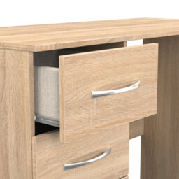 Hampshire 3 Drawer Desk In Bardolino Oak (Ready Assembled) - thumbnail 6