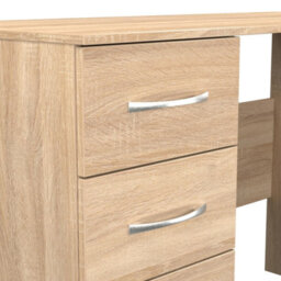 Hampshire 3 Drawer Desk In Bardolino Oak (Ready Assembled) - thumbnail 5