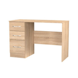 Hampshire 3 Drawer Desk In Bardolino Oak (Ready Assembled) - thumbnail 4
