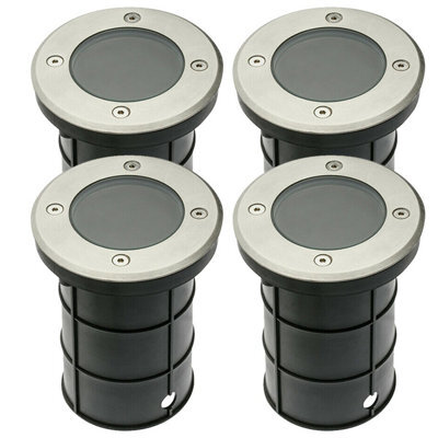CGC Lighting Meadow - Cgc Four Round Large Stainless Steel Inground Or Decking Lights - image 1