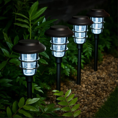Set Of 4 Lina Solar Stake Lights Garden - image 1