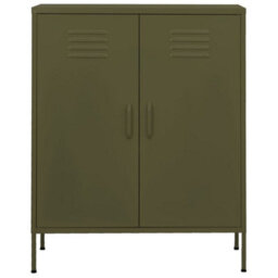 Vidaxl Storage Cabinet Olive Green 80X35X101.5 Cm Steel - thumbnail 3