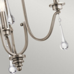Luminosa Lighting Elstead Kichler Karlee 3 Light Chandelier Classic Pewter - thumbnail 4