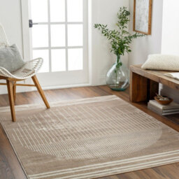 Livabliss Floransa-Geometric Grey Ivory Brown Modern Living Dining Bedroom Rug 120 X 170 Cm Easy Care, Non Shedding - thumbnail 2