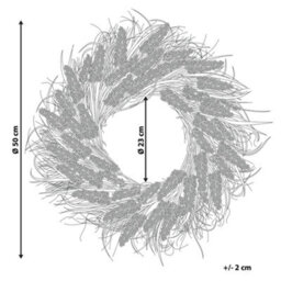 Beliani Decorative Wreath Candelaria 50 Cm Multicolour - thumbnail 3