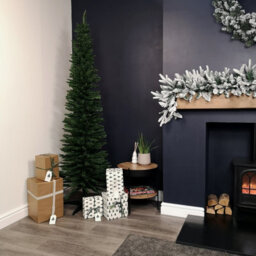 Samuel Alexander 7Ft (2.10M) Pencil Style Slim Artifical Christmas Tree In Green - thumbnail 2