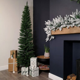 Samuel Alexander 7Ft (2.10M) Pencil Style Slim Artifical Christmas Tree In Green - thumbnail 6