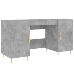 Berkfield Desk Concrete Grey 140X50X75 Cm Engineered Wood - thumbnail 2