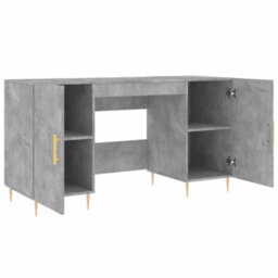 Berkfield Desk Concrete Grey 140X50X75 Cm Engineered Wood - thumbnail 5