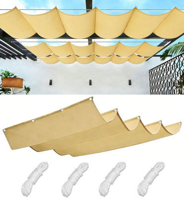 Yellow 120X400 Shade Sail Retractable With Eyelets - image 1
