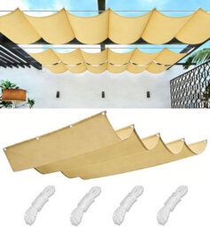 Yellow 120X400 Shade Sail Retractable With Eyelets - thumbnail 1